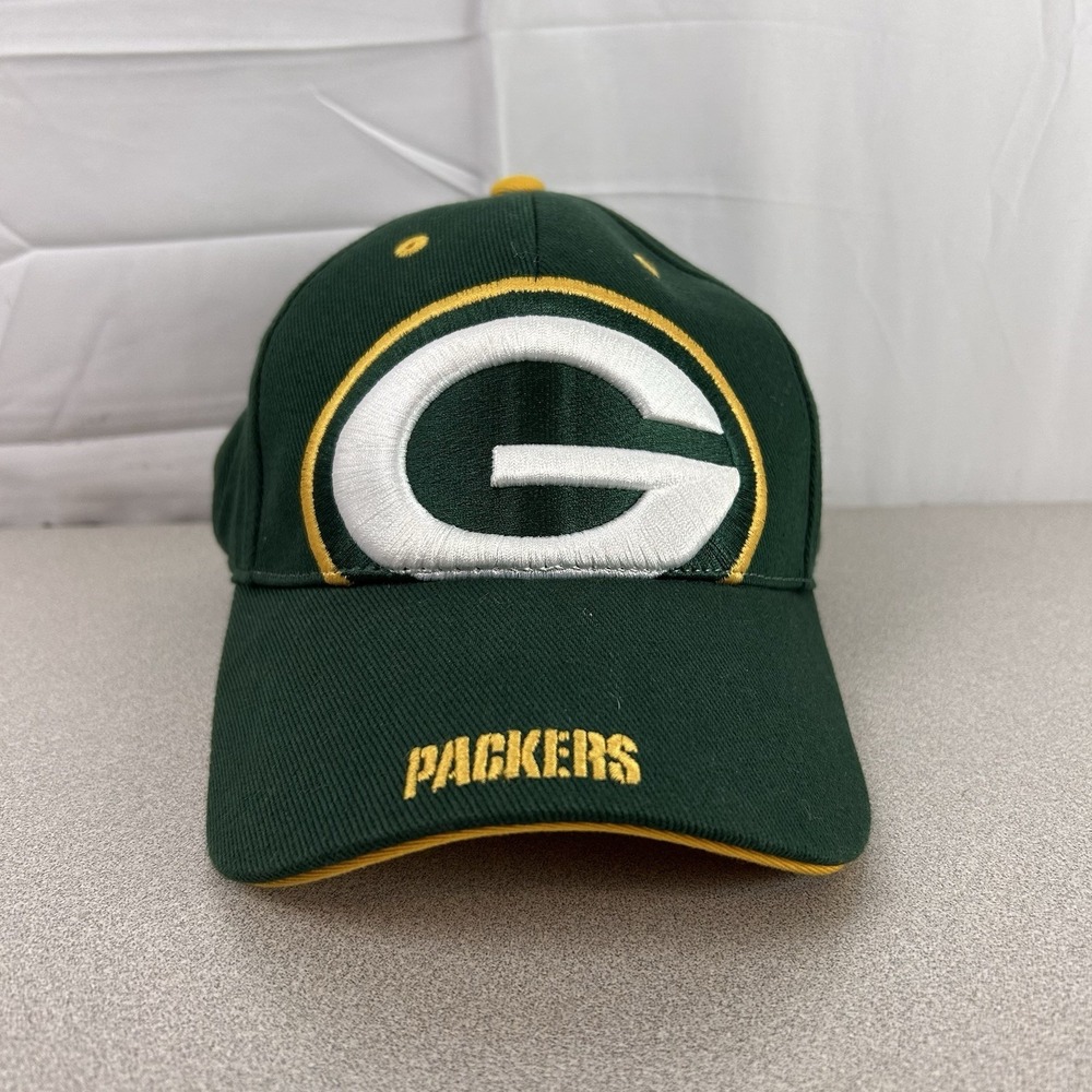 Green Bay Packers Hat Cap Green Adjustable NFL Team Apparel Embroidered Logo